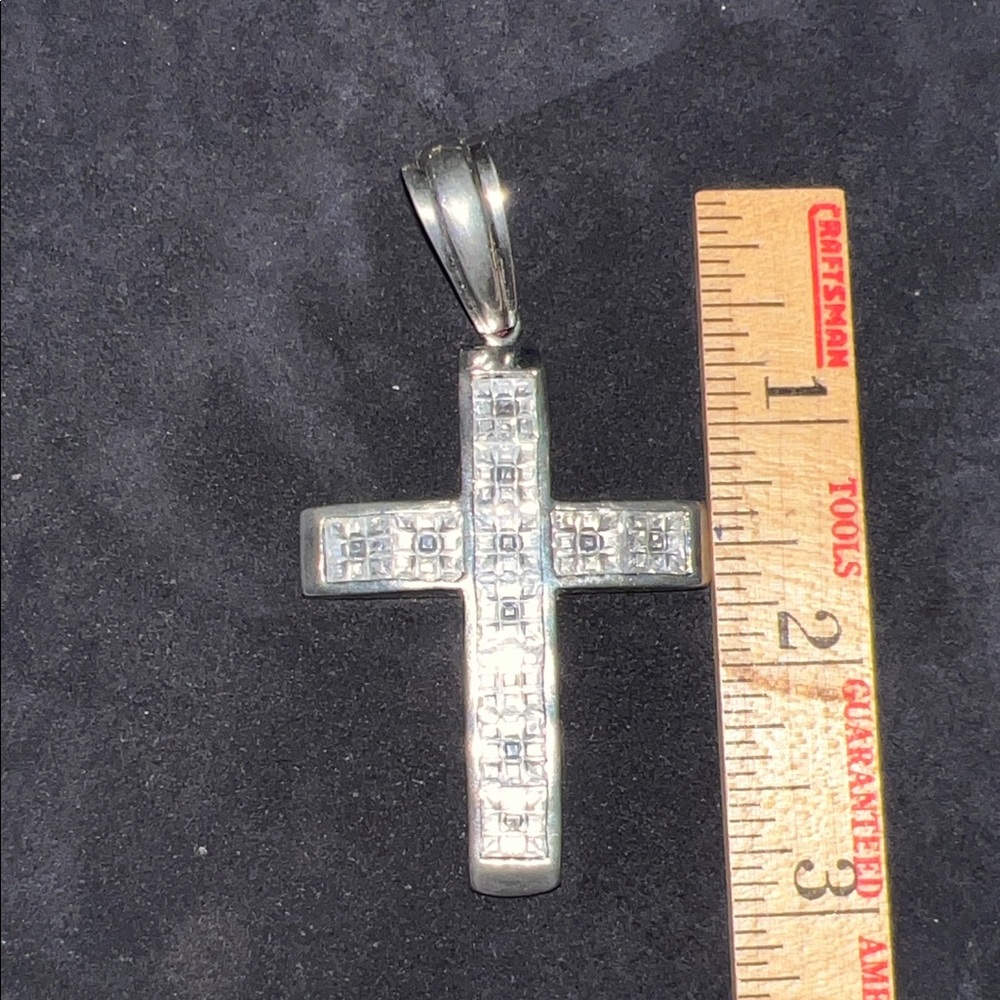Solid Sterling Silver heavy Cross pendant
